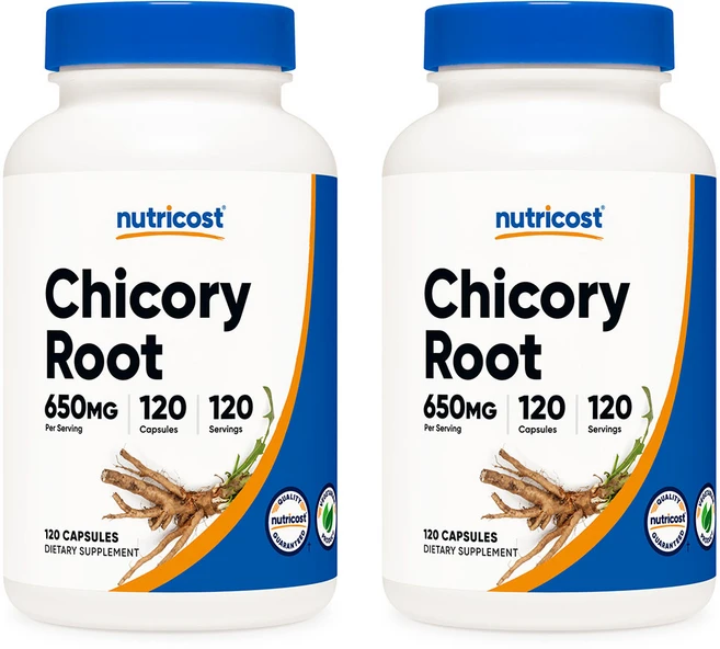 뉴트리코스트 치커리뿌리 650mg 120캡슐 2병, 120정, 2개 - 쿠팡