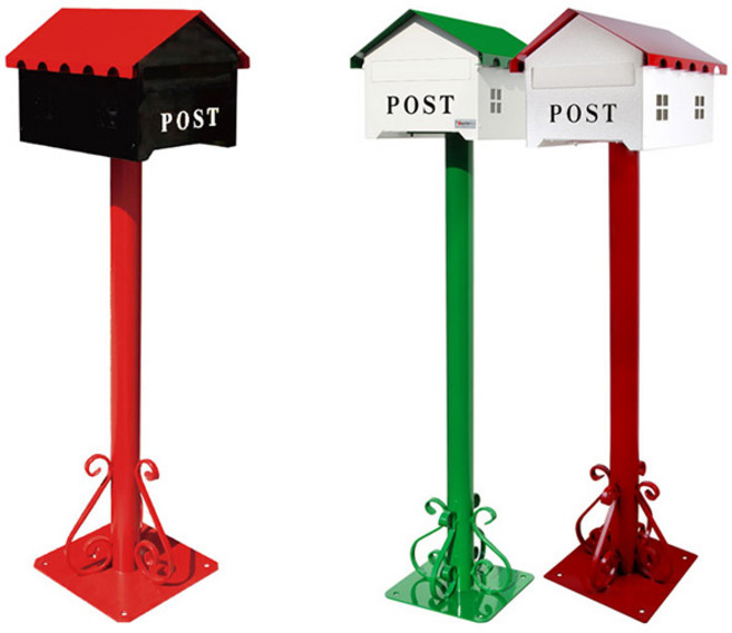 프리미엄 스탠드 우편함 MBS500, 레드, 1개