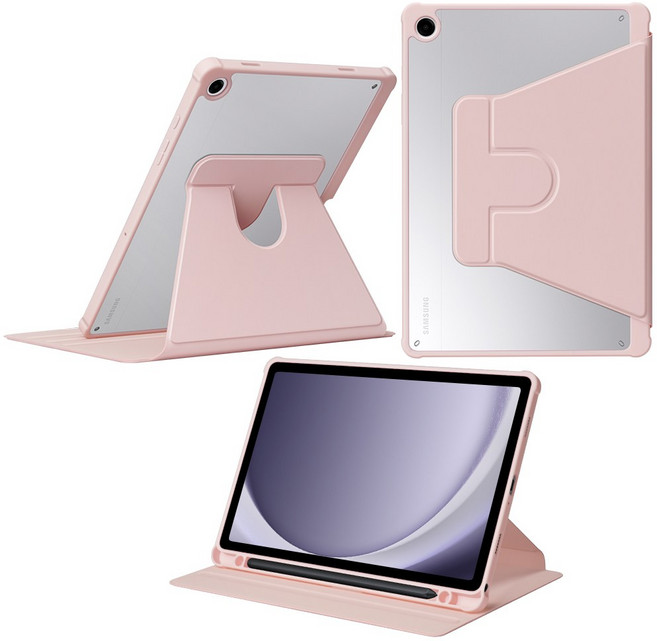 DANYCASE 아크릴 회전 가능 태블릿 커버 삼성 갤럭시 탭 케이스, 핑크, 1개