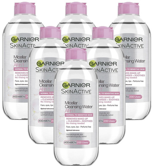 수킨(Sukin) 가니어 스킨엑티브 미첼라 클렌징 워터 400ml X 6개, 2.4L, 1세트