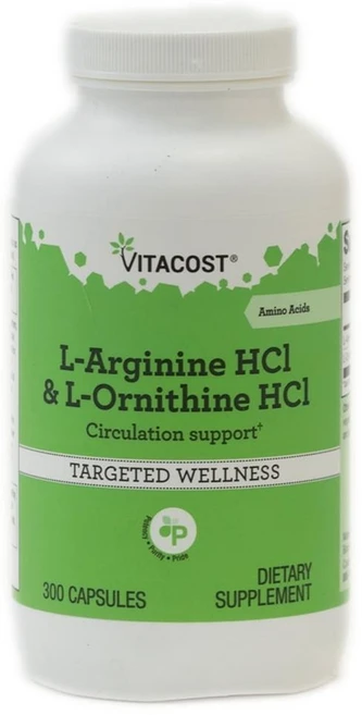 비타코스트 L-아르기닌 HCl & L-오르니틴 HCl Vitacost L-Arginine HCl & L-Ornithine HCl 300정, 1개 - 쿠팡