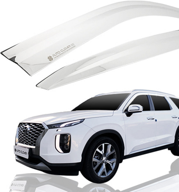 오토크로바 B563 현대 팰리세이드 2019~2024 크롬 도어 바이져 6PCS 썬바이저 도어바이저, 팰리세이드 (2019~2024) 6pcs