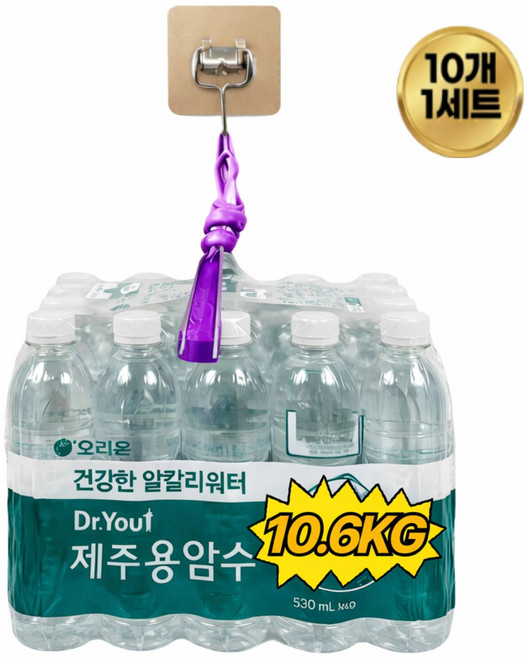 코코온 무타공 접착식 후크 초강력 다용도 걸이 10개입, 프리미엄 메탈릭, 1세트