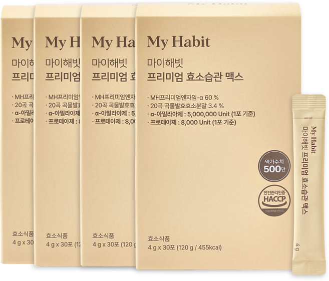 마이해빗 프리미엄 효소습관 맥스, 4개, 120g