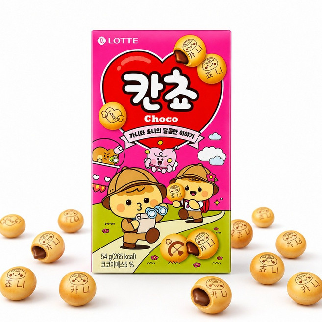 롯데웰푸드 칸쵸 초코, 54g, 32개