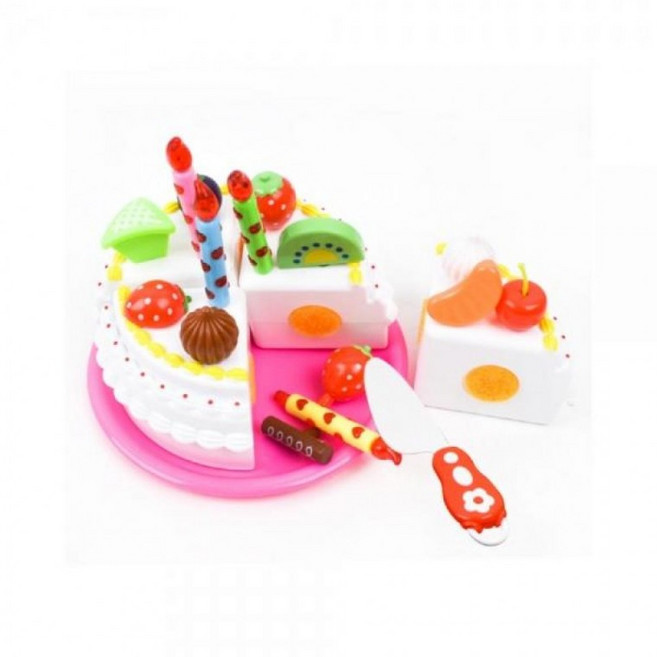 h37 오즈토이 파티 케이크 썰기 소꿉놀이 228-062 주방 생일 음식 모형 자르기 소품, 1개, 상세페이지 참조