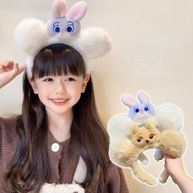 팝마트 디즈니 주토파아2 머리띠 캐릭터 헤어밴드 생일파티 네컷소품 홈파티용품, 주디