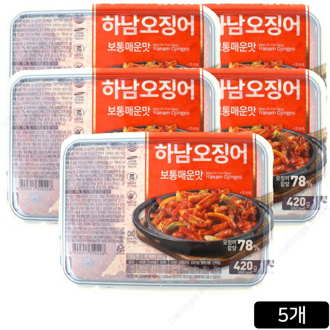 [홈쇼핑] 하남오징어 보통매운맛, 5개, 420g