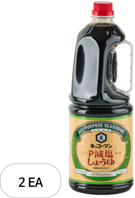 기꼬만 염분 낮춘 간장, 1.8L, 2개