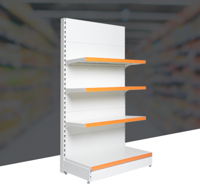 부원진열장 하이퍼 곤도라 약국 마트 편의점 과자 문구사 매장 상품 진열대 철제 선반 4단, 900*밑선반500/중선반400, 앤드 연결형, 2080