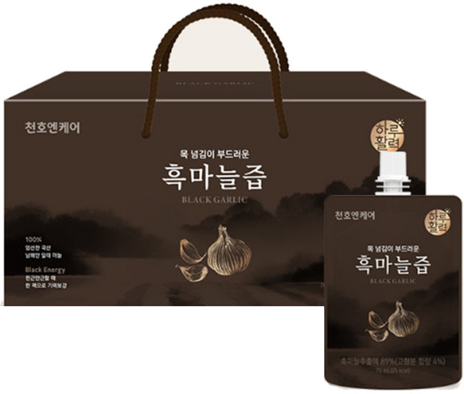 천호엔케어 목 넘김이 부드러운 흑마늘즙, 70ml, 40개