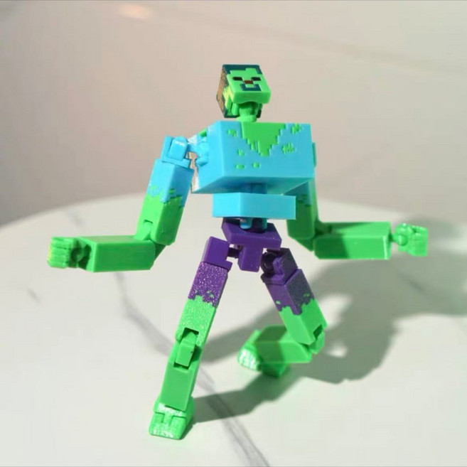 마인크래프트 스티브 관절피규어 3D프린팅 더미13, 돌연변이 좀비