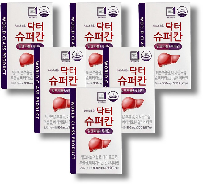 에이치엘사이언스 닥터슈퍼칸 밀크씨슬 루테인, 6개, 30정