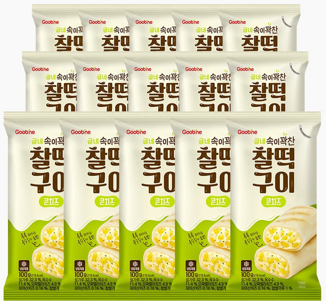 굽네 속이꽉찬 찰떡구이 콘치즈 100g, 15개
