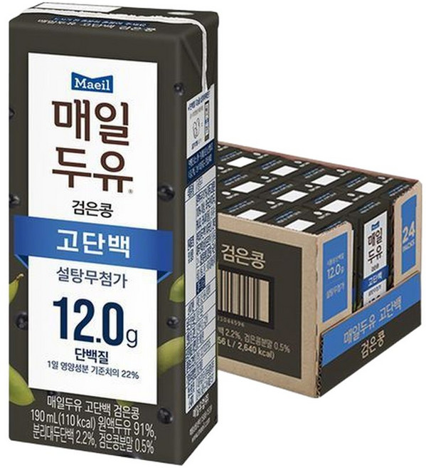 (매일)매일두유 고단백검은콩 190ml 24팩 1박스 _P366768671, 24개