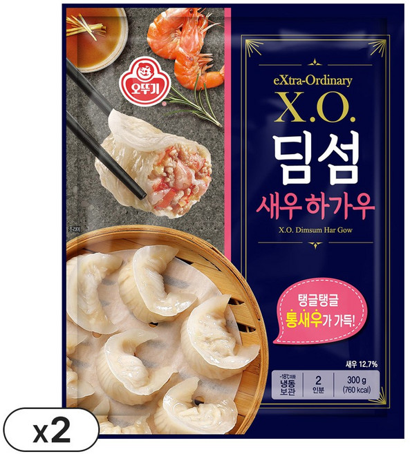 오뚜기 X.O. 딤섬 새우하가우, 4개, 300g