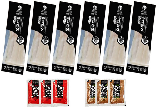 사미자의 왕왕특대 통영 자연산 바다장어 (3토막 6팩), 6팩