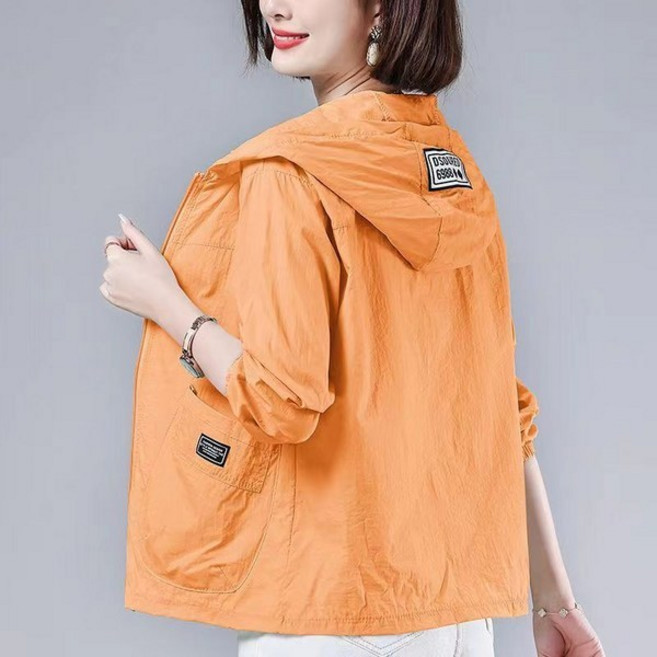 6color 여성용 UV차단 후드 바람막이 점퍼 루즈핏 집업 초경량 빅사이즈 아우터