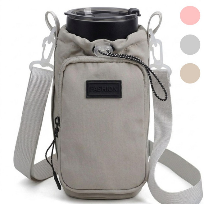 더뉴아 크로스 텀블러백 방수 파우치, 1개, 모던 그레이