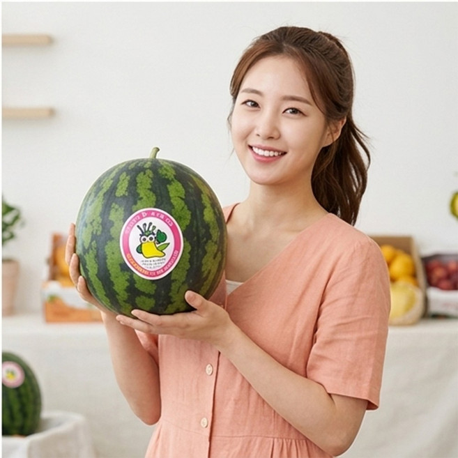 스테비아 수박 고당도 하우스 꿀 애플수박 당도선별 11brix 산지직송 프리미엄 당일수확, 1개, 농협선별 초고당도 스테비아 수박 8kg 이상