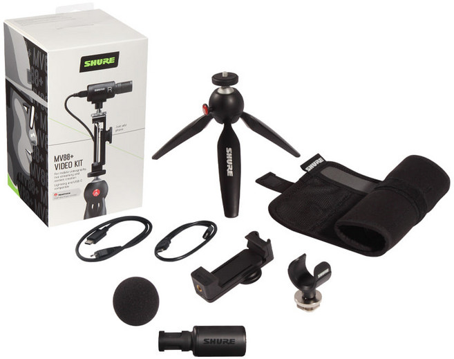 SHURE 슈어 mv88+ VIDEO KIT_개인방송 프리미엄 콘덴서 마이크, SHURE MV88+ Video Kit