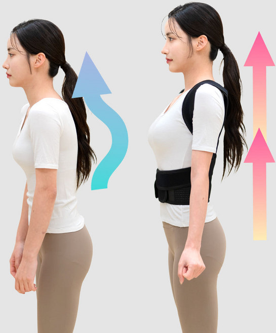 갈랩 의료용 자세교정밴드 의료기기 UIO-08 벨트 등 교정기 라운드숄더 어깨 바른자세 목 척추 말린 굽은등, 1개