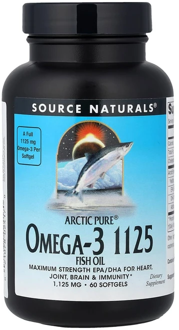 소스내츄럴스 Arctic Pure 오메가3 피쉬 오일 1125mg 60 소프트젤, 1개, 60정 - 쿠팡