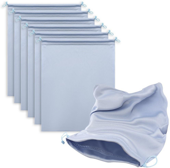 MtuxuYR 드로스트링 부드러운 보호 파우치가 있는 극세사 가방 드레스 슈즈 앵클 부츠 러닝화 요가 블록 목욕 타월 헤어 도구 여행용 우산용 (12팩 라이트 블