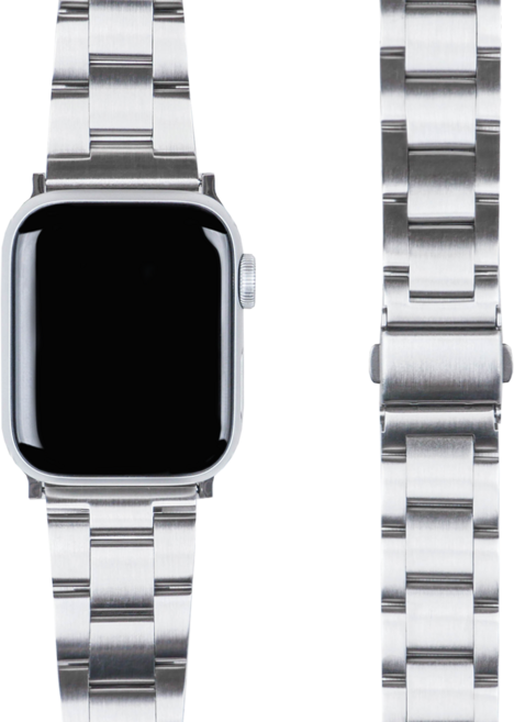 모할랩 애플워치 3/4/5/6/7/8/9/SE 호환 슬림 클라시 메탈 스트랩 + 보호필름 1p 세트, 01실버, 45mm