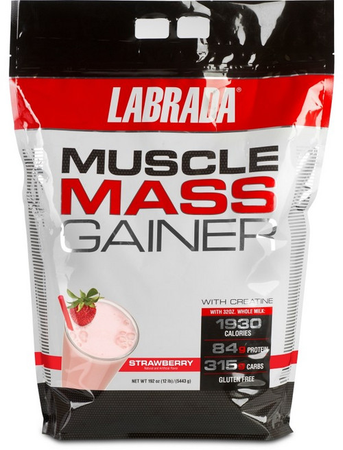 Labrada 라브라다 머슬 매스 게이너 5.4kg / LABRADA Muscle Mass Gainer 12LB 딸기, 1개