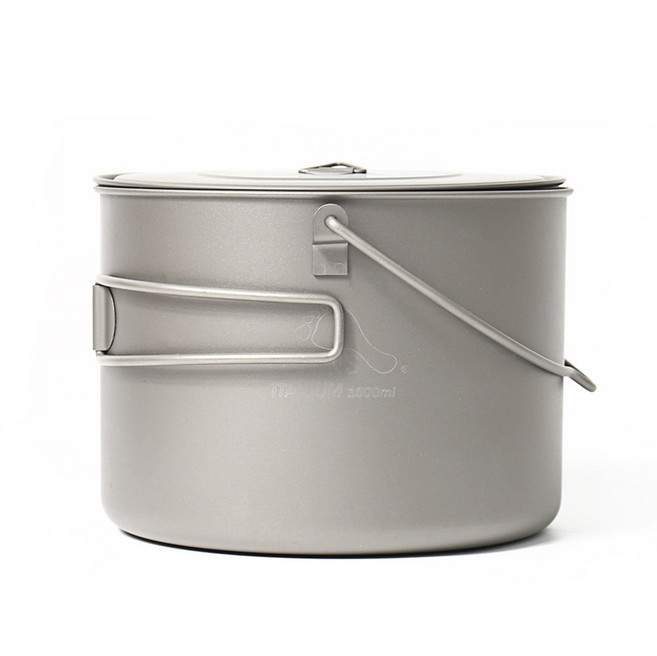 TOAKS 티타늄 냄비 야외냄비 캠핑냄비 행잉냄비 1-4인용 750ml 1100ml 1300ml 1600ml 2000ml, 1개