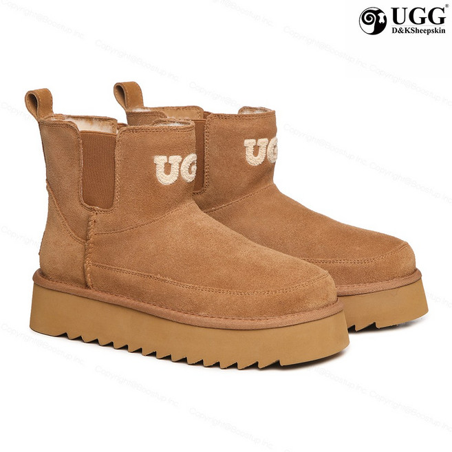 어그부츠 호주 첼시 자수로고 키높이굽 여성 양털 DK151