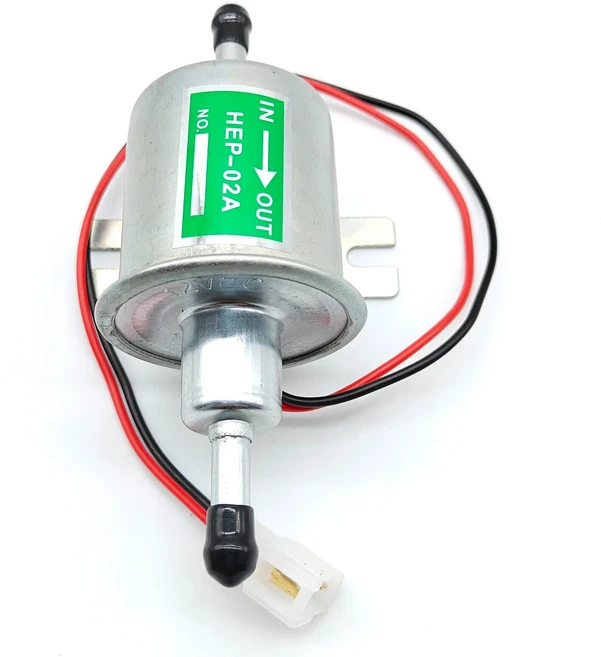 12V/실버 블랙 저압 가솔린 전기 연료 펌프 HEP-02A 자동차 오토바이 굴삭기, 03 Silver 12V, 03 Silver 12V, 한개옵션1