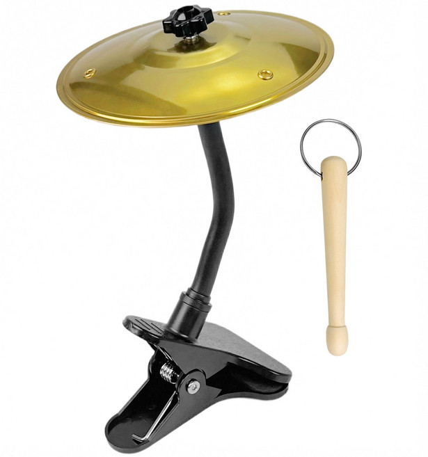 자동차 크래시 심벌 14cm 미니 드럼 크래시 클립 핸드 드럼 타악기 장식 드럼 통풍구 모든 차량용 저소음 데스크탑 드럼 심벌 1 x 홀더 & 드럼 스틱, 1개, 데스크톱 버전