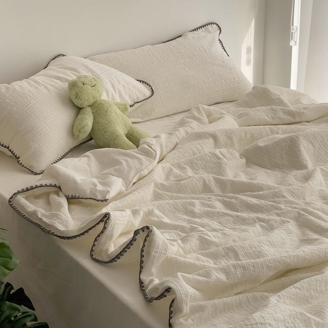 가정용 차렵이불 4종 세트 세탁 가능 기숙사 이불 사계절 이불 세트 YSQ