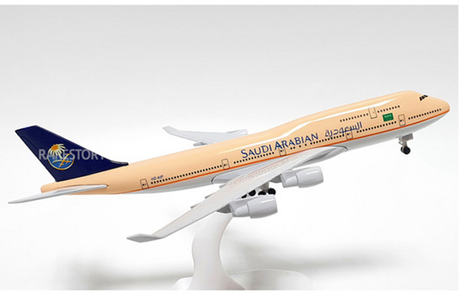 모형비행기 20cm 에어버스380 보잉747 35종 1:300, 20_747_사우디아라비안항공, 1개