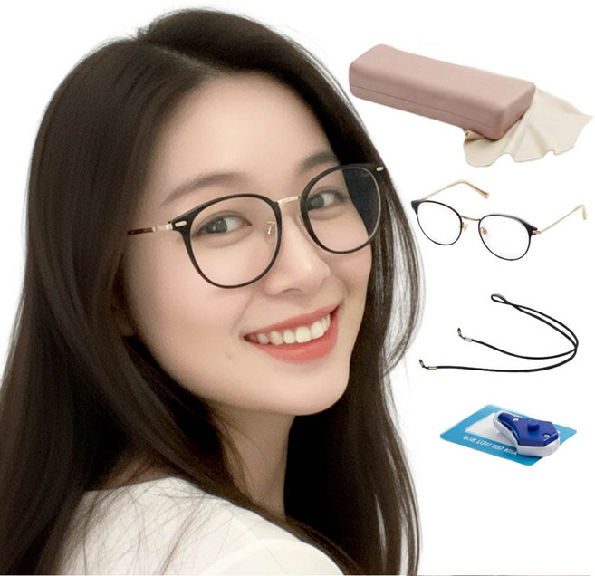 깔끔더하기 블루라이트 차단 안경 뿔테 자외선차단