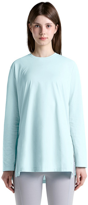 테슬라 여성 오버핏 커버업 옆트임 긴팔 티셔츠