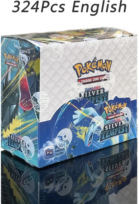 324/360개 영어판 TCG: 스칼렛 & 바이올렛 151 클래식 확장 부스터 박스 트레이딩 카드 36팩 선물, 10 Silver Tempest