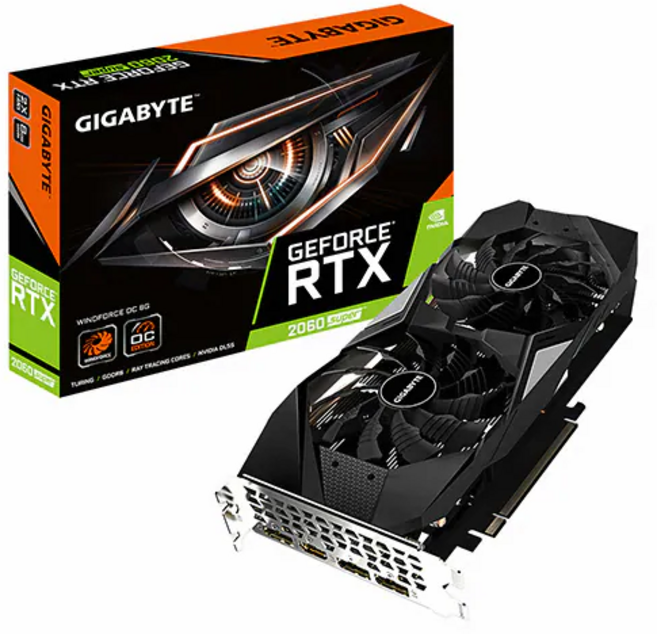 GIGABYTE 지포스 RTX 2060 SUPER WINDFORCE D6 8GB 중고