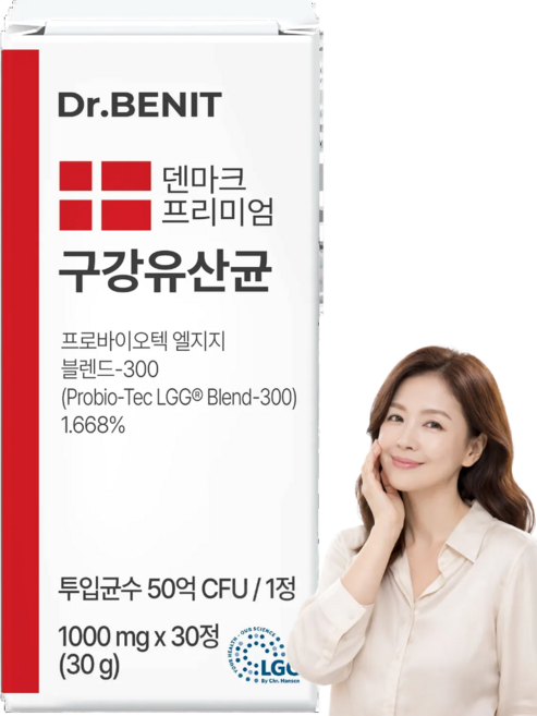 닥터베닛 덴마크 정품 프리미엄 구강유산균 츄어블정 민트맛, 1개, 30정