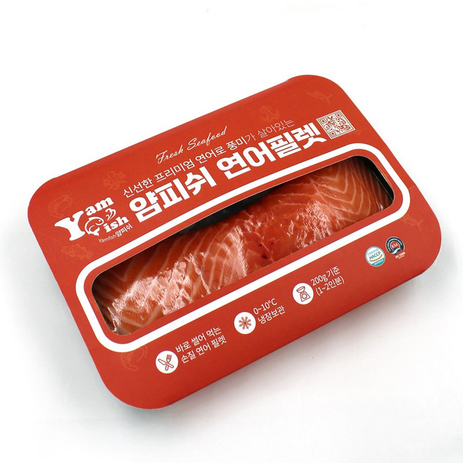 노르웨이 슈페리어 연어 생연어 필렛, 2개, 300g