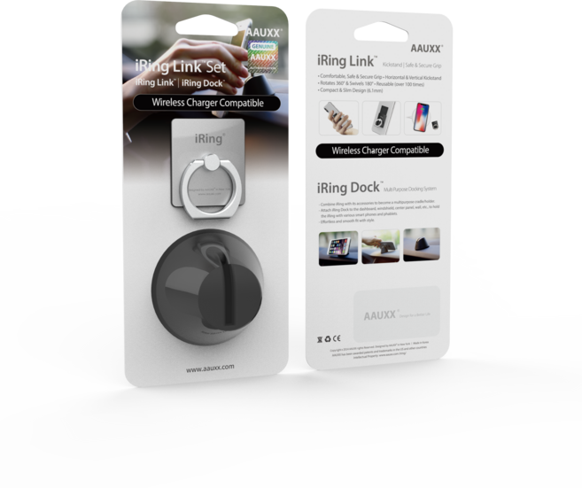 아이링 링크+악세서리(에어벤트 도크) 스마트폰거치대 휴대폰거치대 스마트폰링 스마트링 핸드폰링 손가락링 손고리, 링크+도크, 로즈골드, 1개