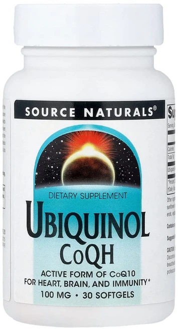 소스내추럴스 유비퀴놀 Ubiquinol CoQH 100 mg 30 캡슐, 30정, 1개 - 쿠팡