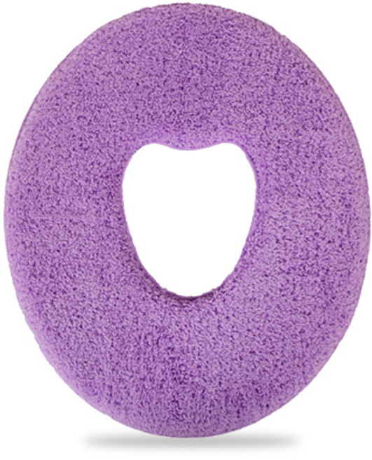 AWC 자국방지베개 하트형 관리실안면베 극세사 자국방지베개 토넛베개, 1개, 보라