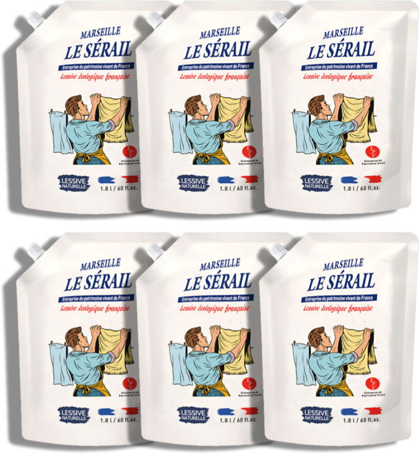 르세라이 중성 세탁 세제 일반용 드럼 세탁기 겸용, 1.8L, 6개