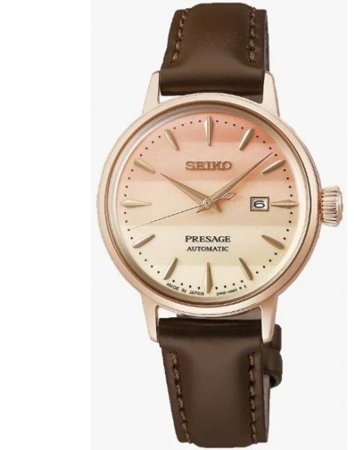 [Seiko] 세이코 프레사지 '핑키 트와일라잇' 칵테일 타임 여성용 시계 SRE014