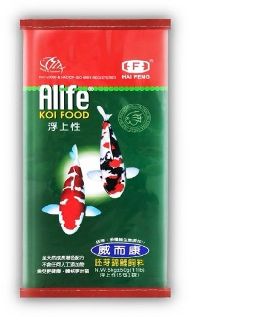帥哥水族【海豐】威而康5kg袋【中大/大粒】高級胚芽錦鯉飼料 浮上性 錦鯉 HT325L HT325M, 1個, 大顆粒