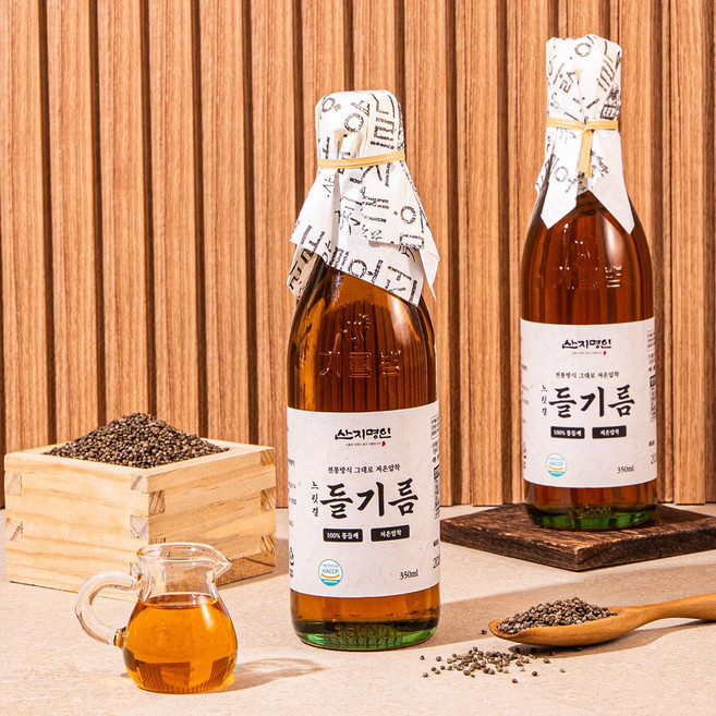 100% 저온압착 느릿결 들기름, 1개, 350ml
