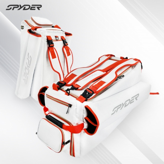 SPYDER 스파이더 프라임 하이브리드 야구백팩 (화이트/오렌지), 1개, 화이트/오렌지